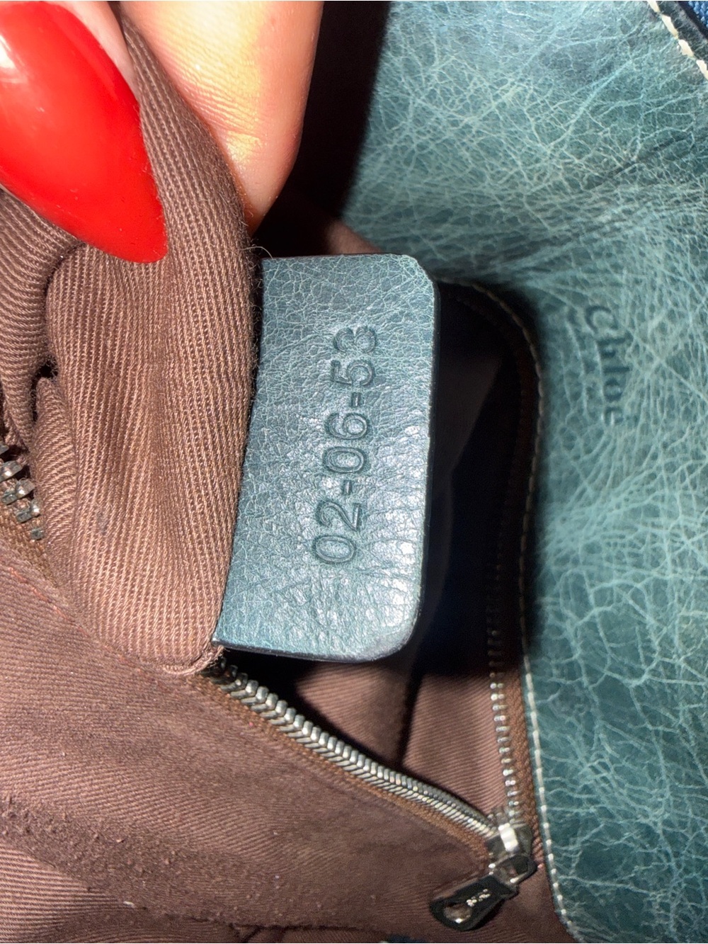 Chloe Black Leather Edith Tote with Contrast Stitching - Picture 9 of 12